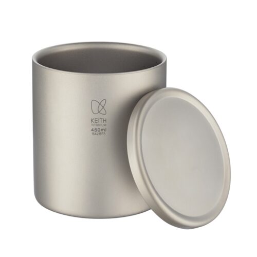 Double-Wall Titanium Mug with Lid Ti3303