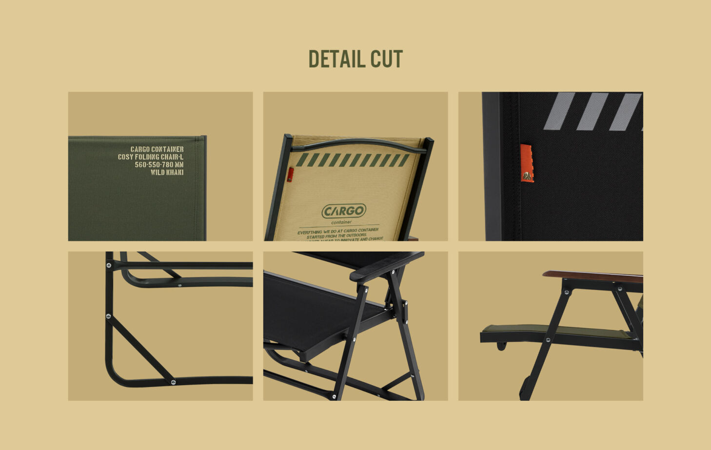 [Cargo Container] CARGO CONTAINER COZY FOLDING CHAIR L — Camp One Outdoor