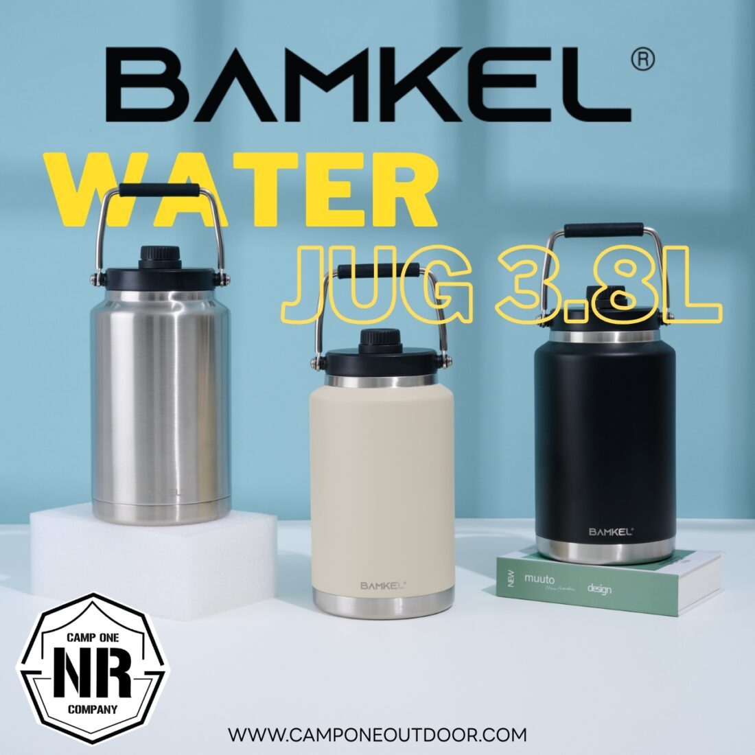 Bamkel Water Jug 3.8L พร้อมลุยทุกกิจกรรมกลางแจ้ง ด้วยเหยือกน้ำคุณภาพระดับพรีเมียมจาก BAMKEL
