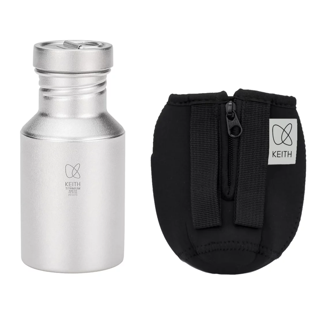 Titanium sport bottle (with bottle set) Keith Ti3030 400ml
